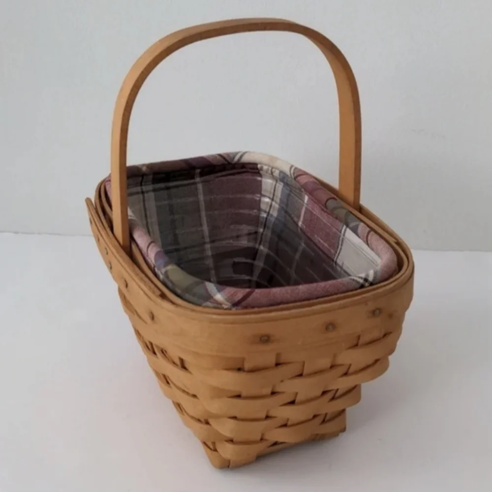 Longaberger Small Comforts Basket with Liner & Protector 2002 VTG